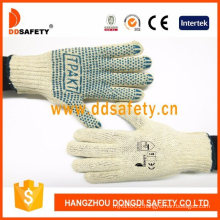 Ddsafety Hot Selling Working Comfort Knit Cotton PVC Dots Glove